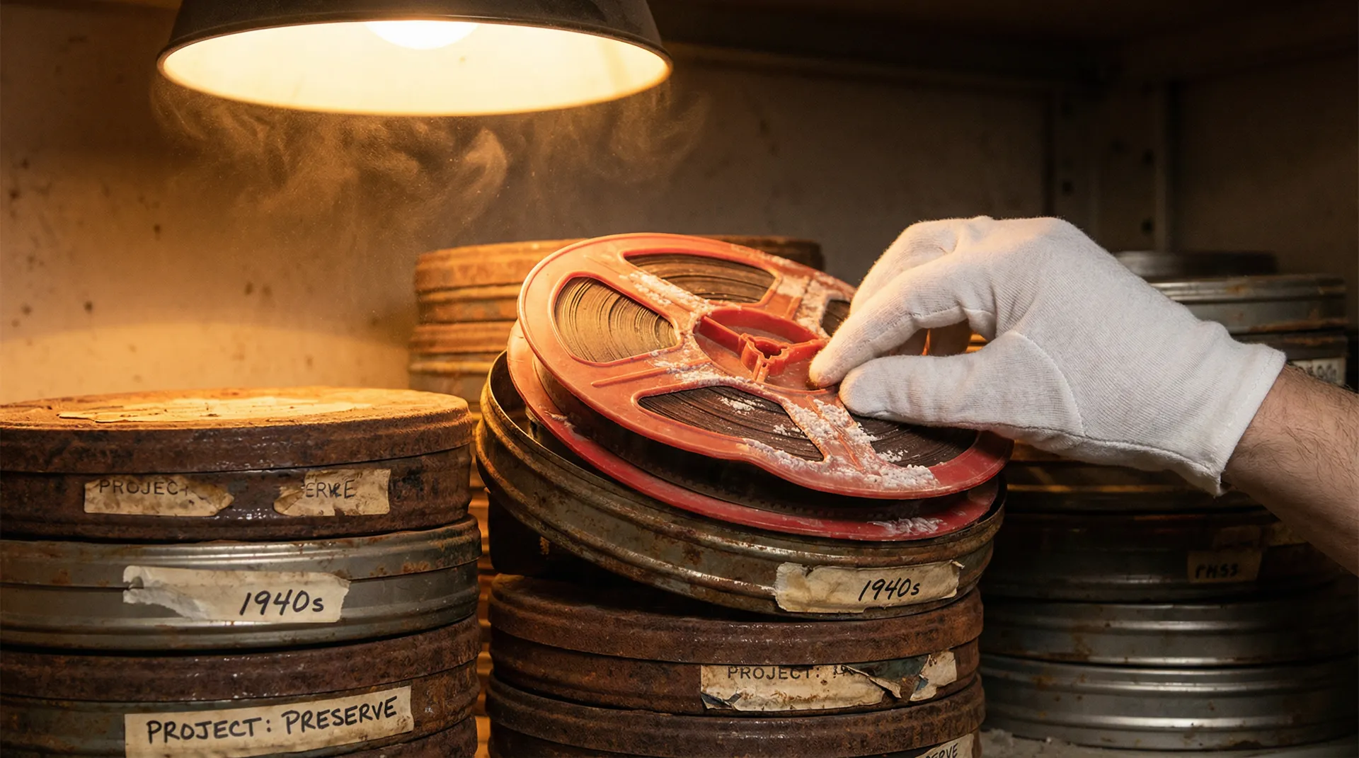 胶片时光机 修复工作室全景 - 专业设备与胶片档案